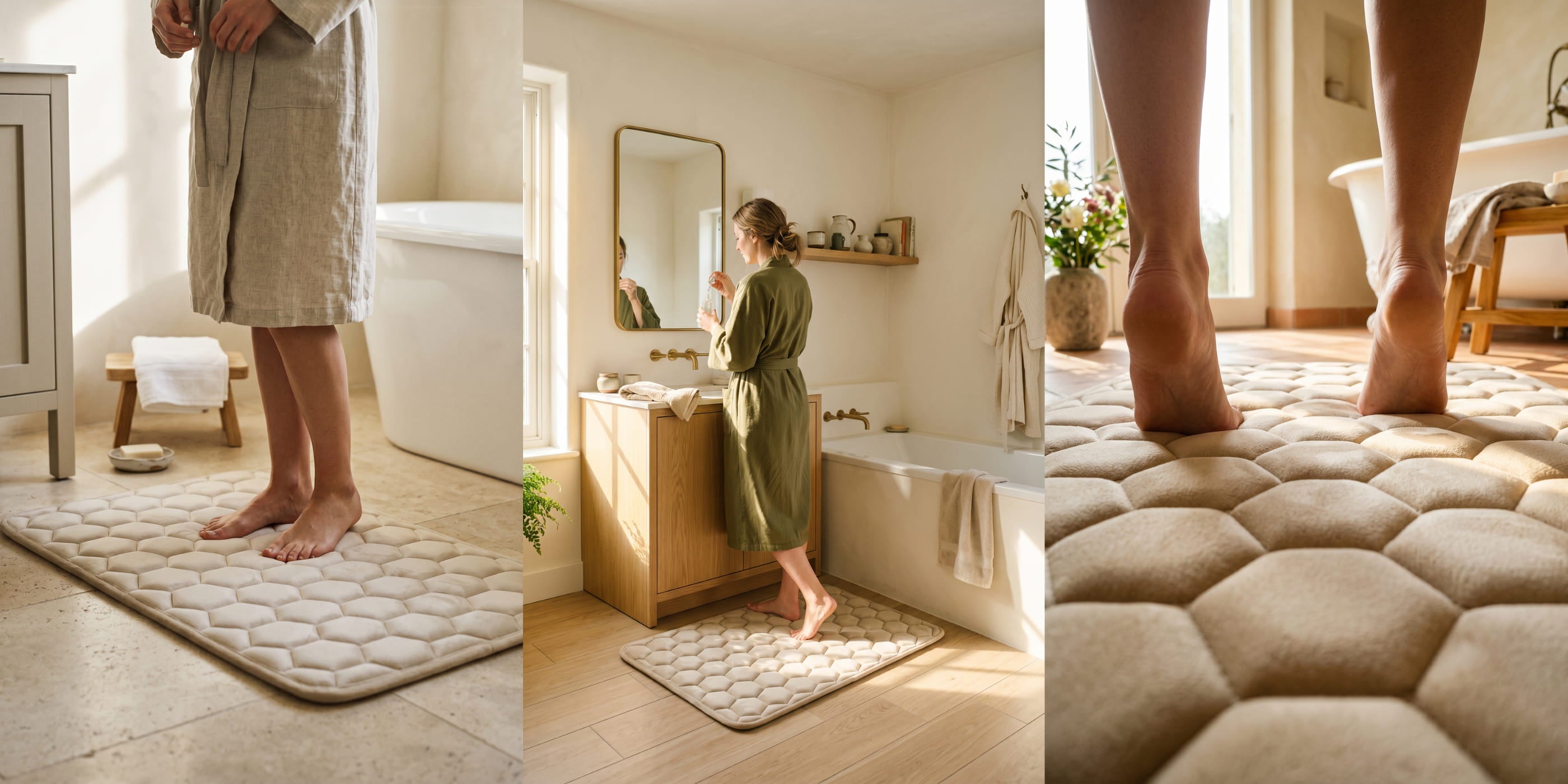 Mousse mémoire de forme du tapis de bain ALBERE