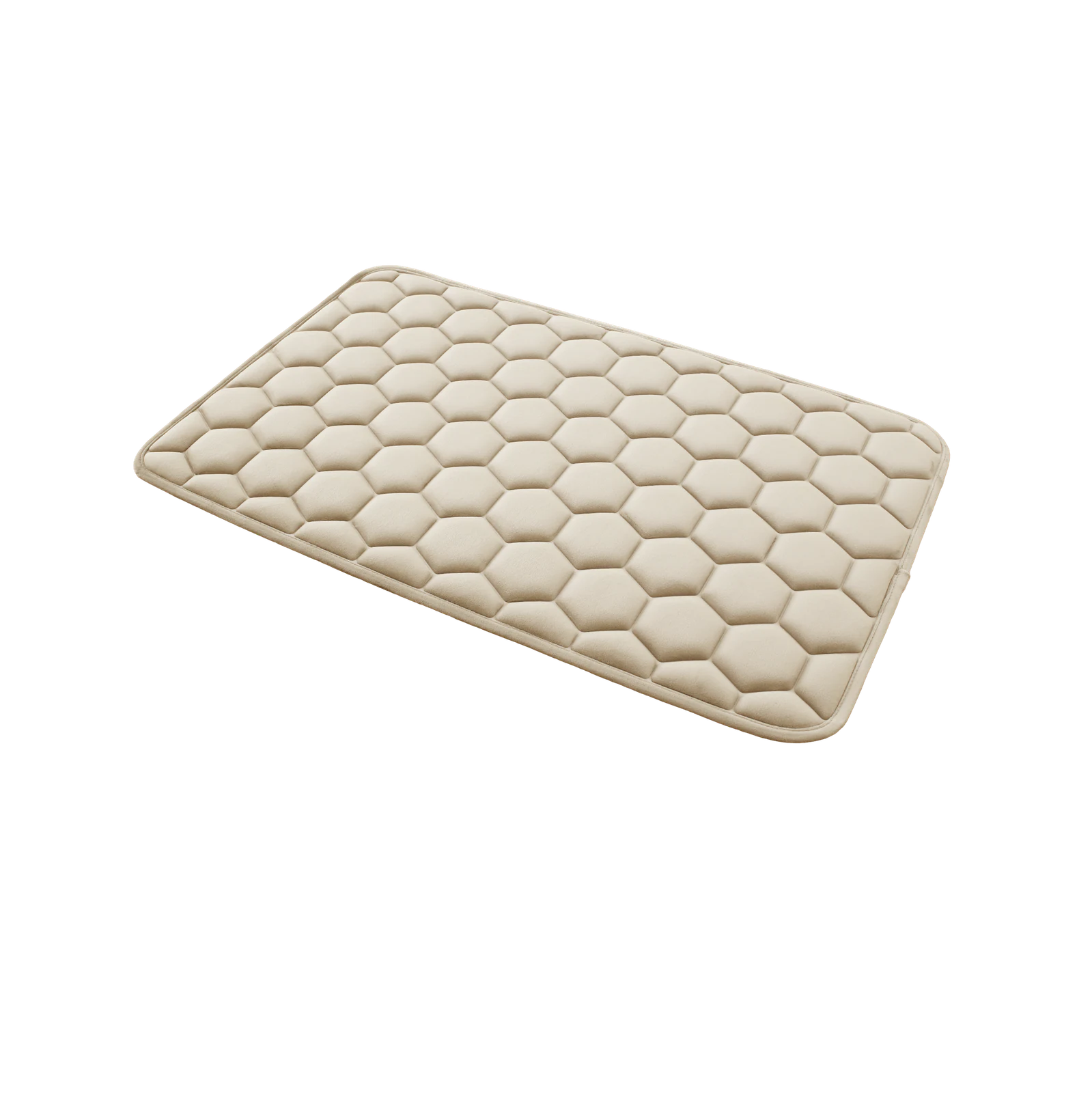 Tapis de bain La Roche, Beige Clair, 40 × 60 cm — vue en perspective