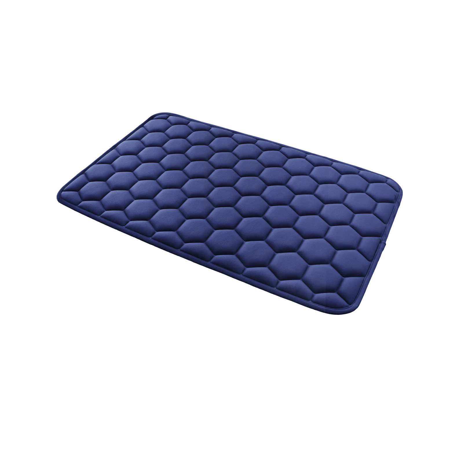 Tapis de bain La Roche, Bleu Marin, 40 × 60 cm — vue en perspective