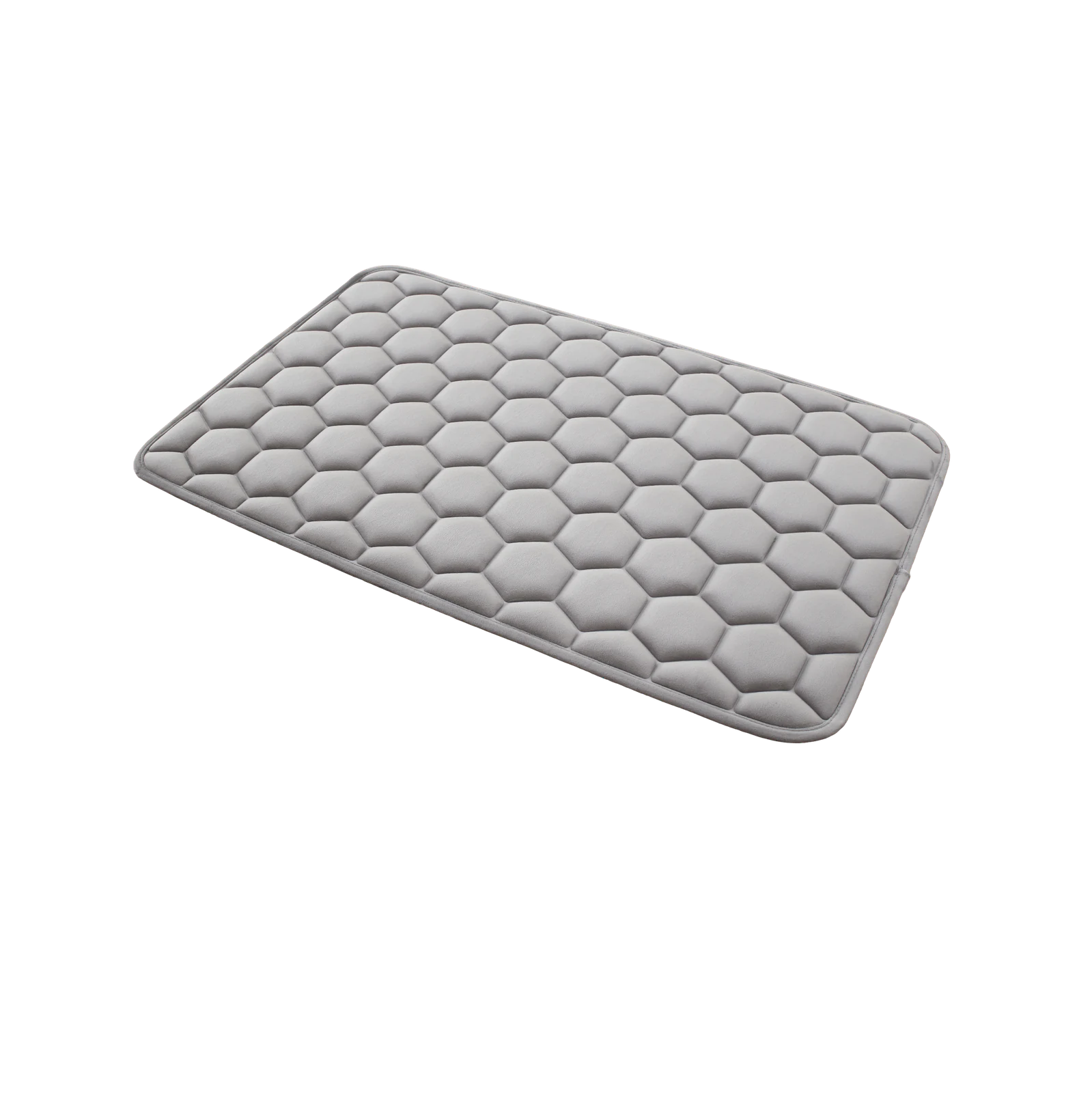Tapis de bain La Roche, Gris Roche, 40 × 60 cm — vue en perspective
